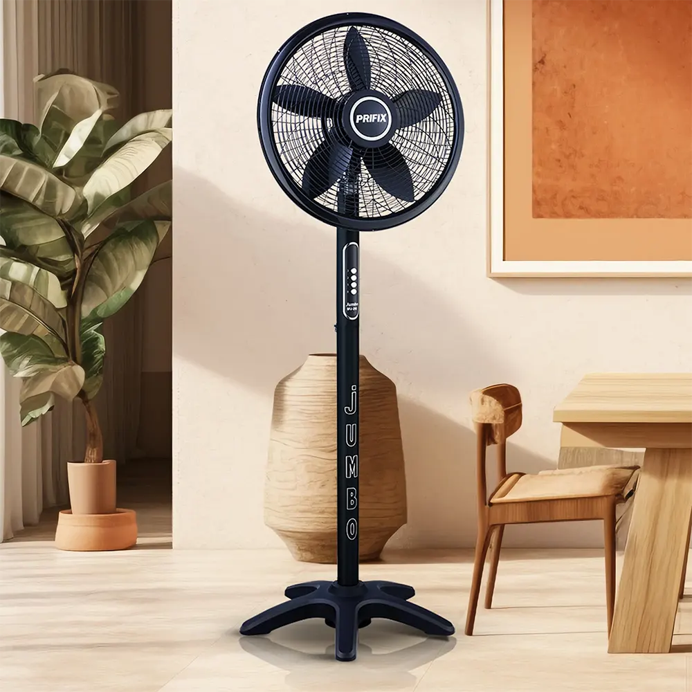 Prifix Jumbo Stand Fan, 21 Inch, Black, SFJ-210