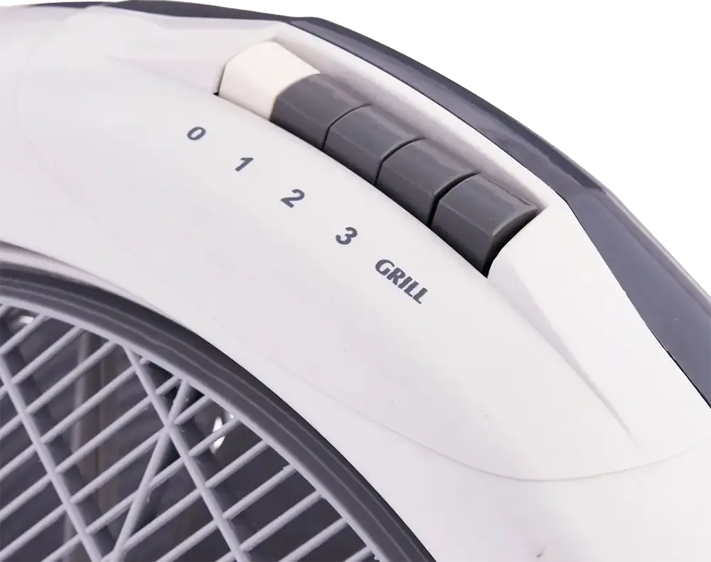 Fresh Circular Box Fan, 14 Inch, 3 Speeds, White