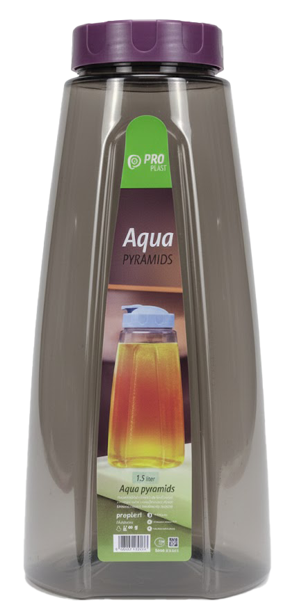 Aqua Square Pyramids, 1.5 liters , colors