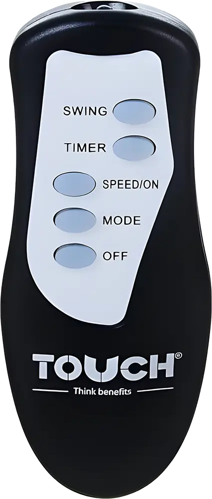 Touch El Zenouki Stand Fan, 18 Inch, Remote Control, Black, 40121