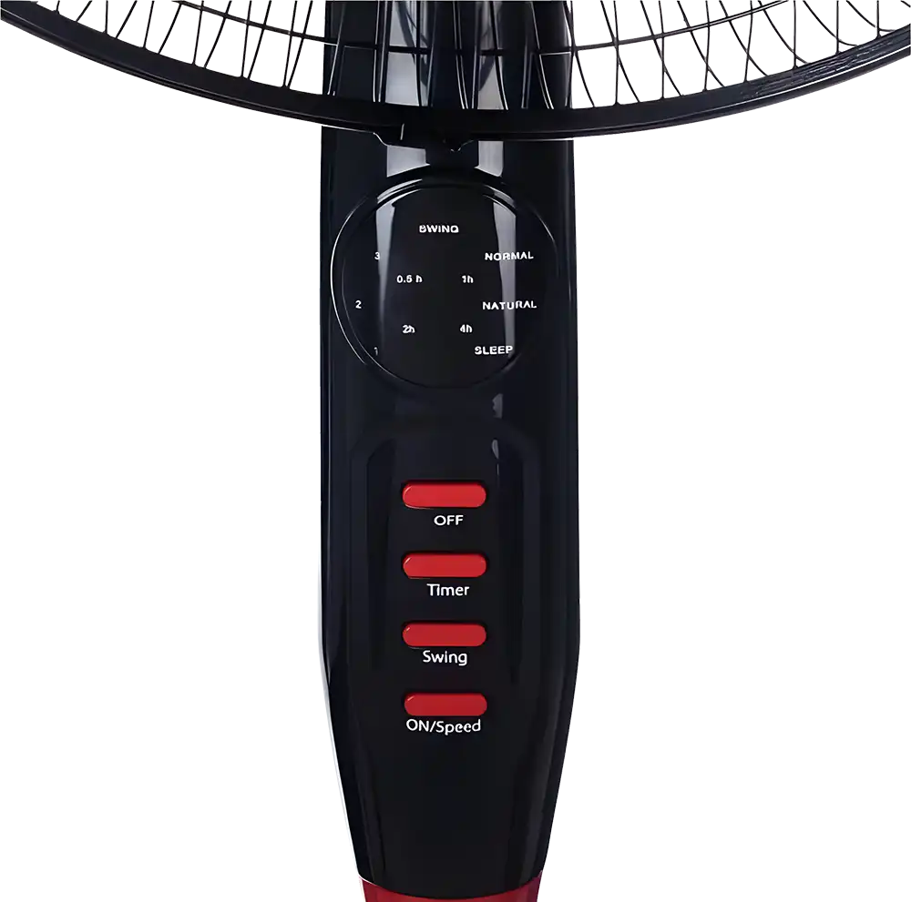 Touch El Zenouki Stand Fan, 18 Inch, Remote Control, Black, 40121