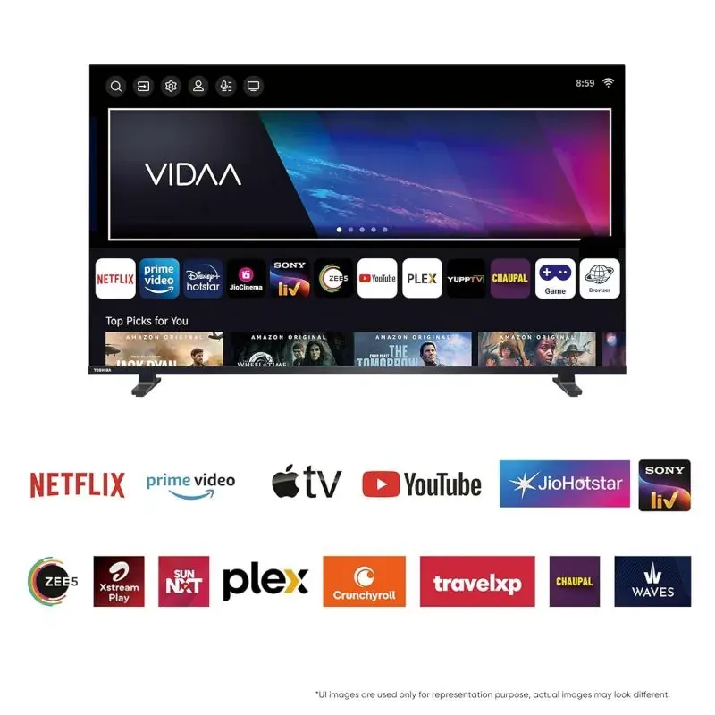 Toshiba Smart TV, 32-inch, HD resolution, LED type, built-in receiver, 32V35RP
