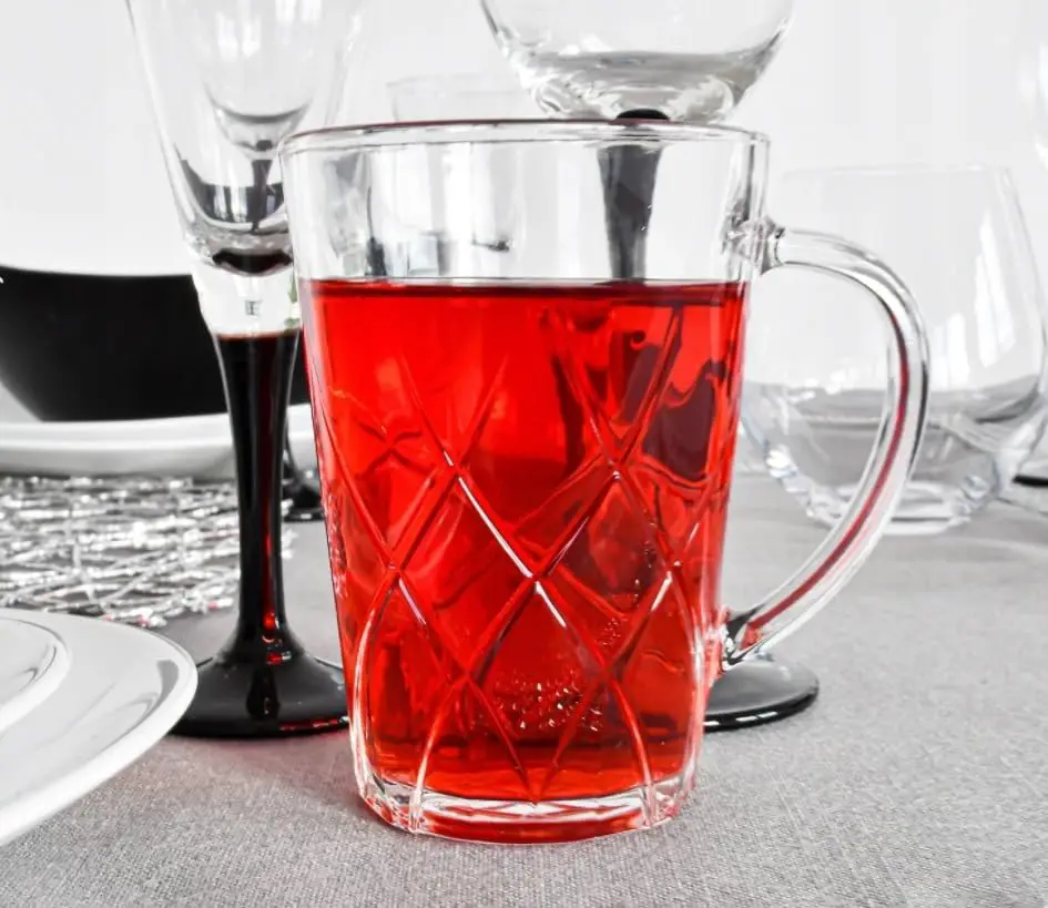 Luminarc Swivel Glass Mug Set, 6 Pieces, 250ml Capacity, transparent Color