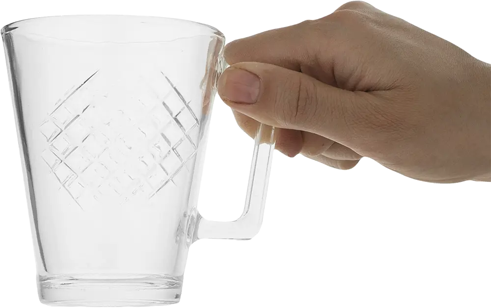 Luminarc Karel Glass Mug Set, 6 pieces, 250ml capacity, clear color