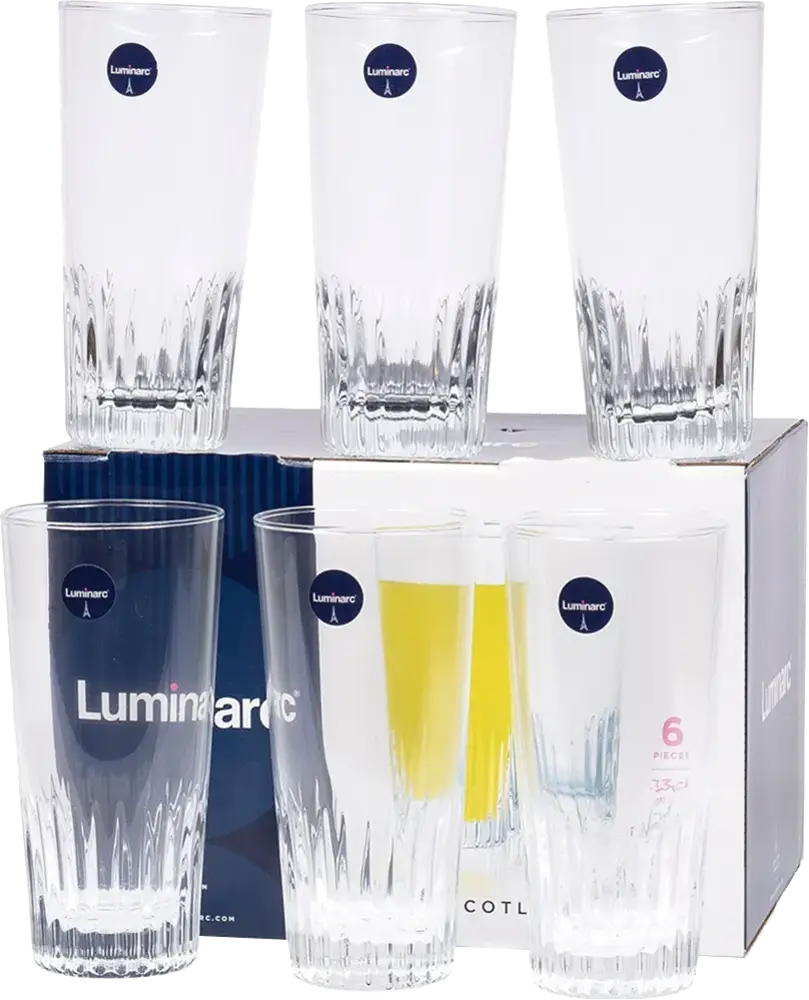 Luminarc Scotland 6-piece Cups set, 330ml, Transparent, N-0763