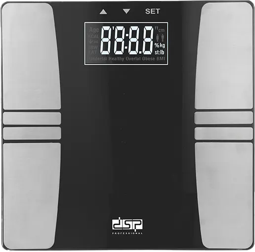 DSP Personal Scale, 180 kg, Digital Display, Glass, Black, KD7018