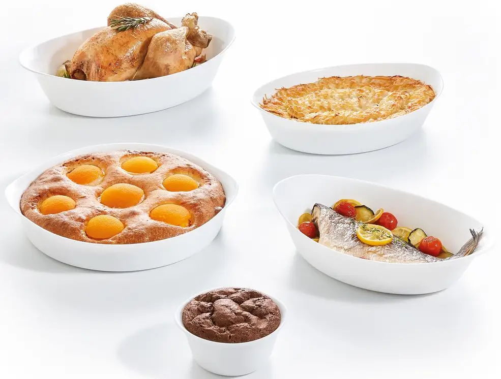 Arcopal Luminarc Carine Heat-Resistant Casserole, 23*38 cm, White, Model N3486