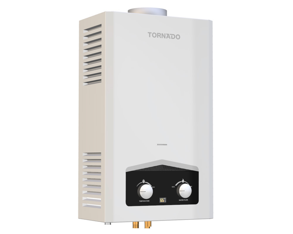 سخان مياه غاز تورنيدو 6 لتر، غاز طبيعى ، مدخنة ، أبيض ، GHM-C06CNE-W