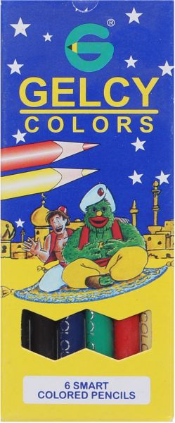 علبة ألوان  خشب  جيلسي، مجموعة 6  لون ، ألوان متعددة B361