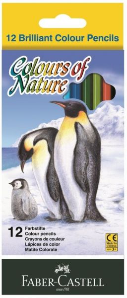 طقم ألوان خشب طويل  12 لون من فابر كاستل