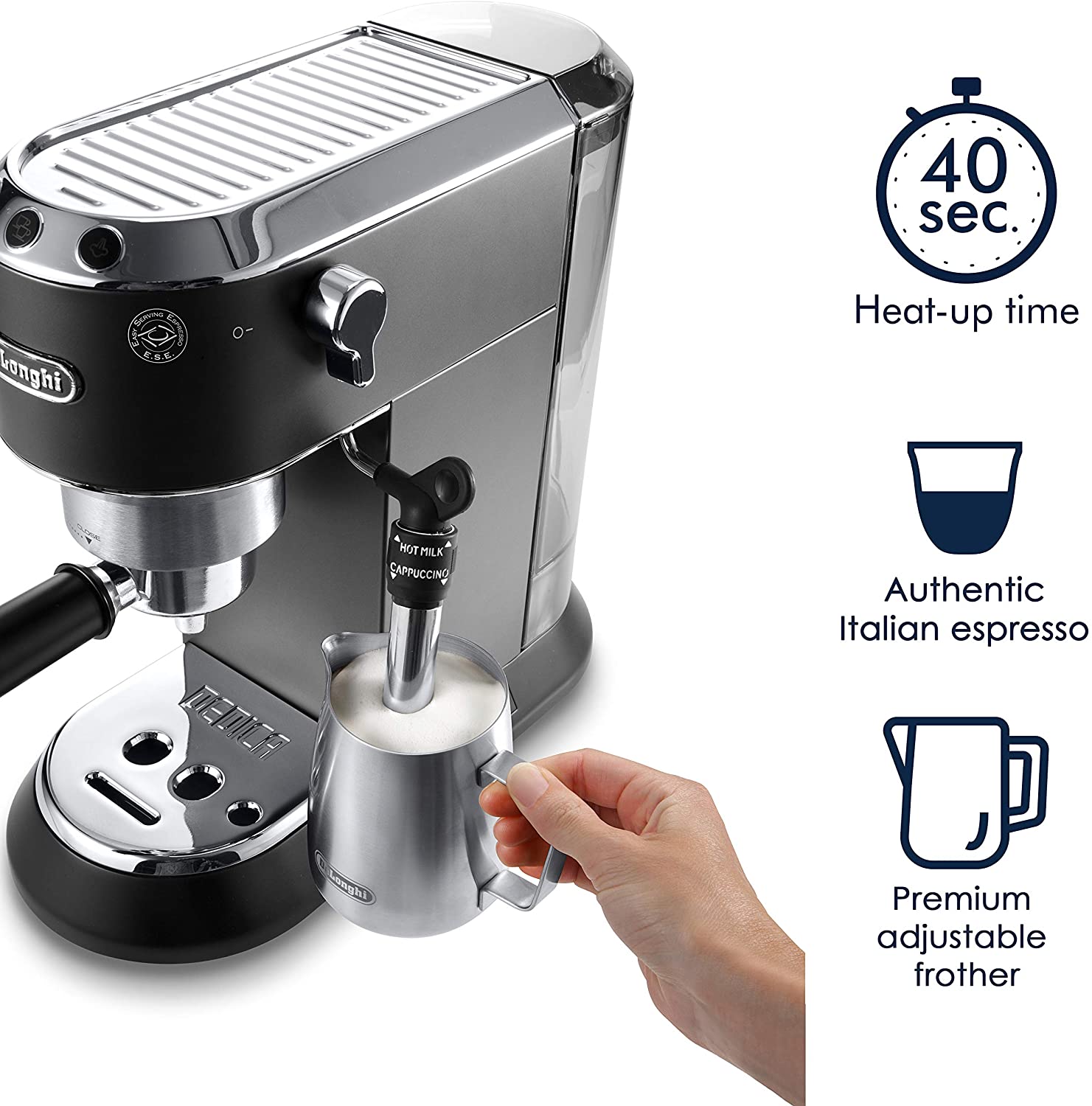 ماكينة إسبريسو ديلونجي، 1300 وات، أسود، EC685BK، (بضمان راية)