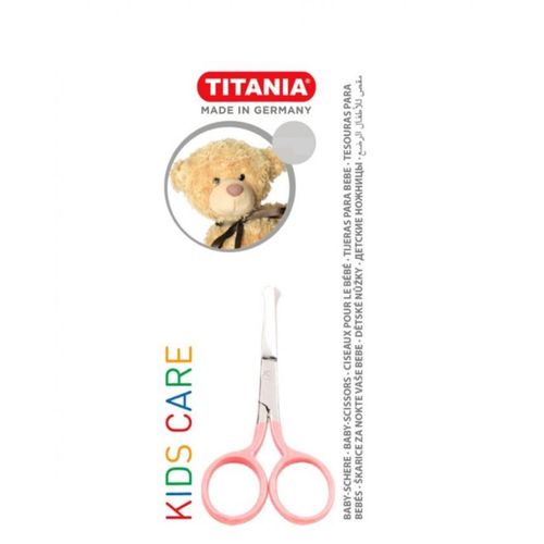 مقص الأظافر والجلد الزائد للأطفال من تيتانيا، رفيع وصغير، وردي 0504
