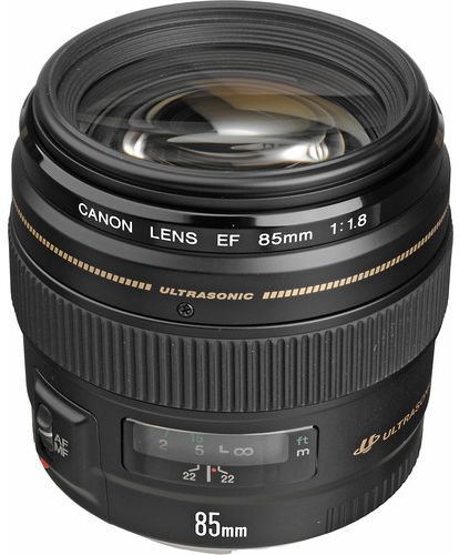 عدسة كانون 85 ملم f - 1.8 USM EF، اسود