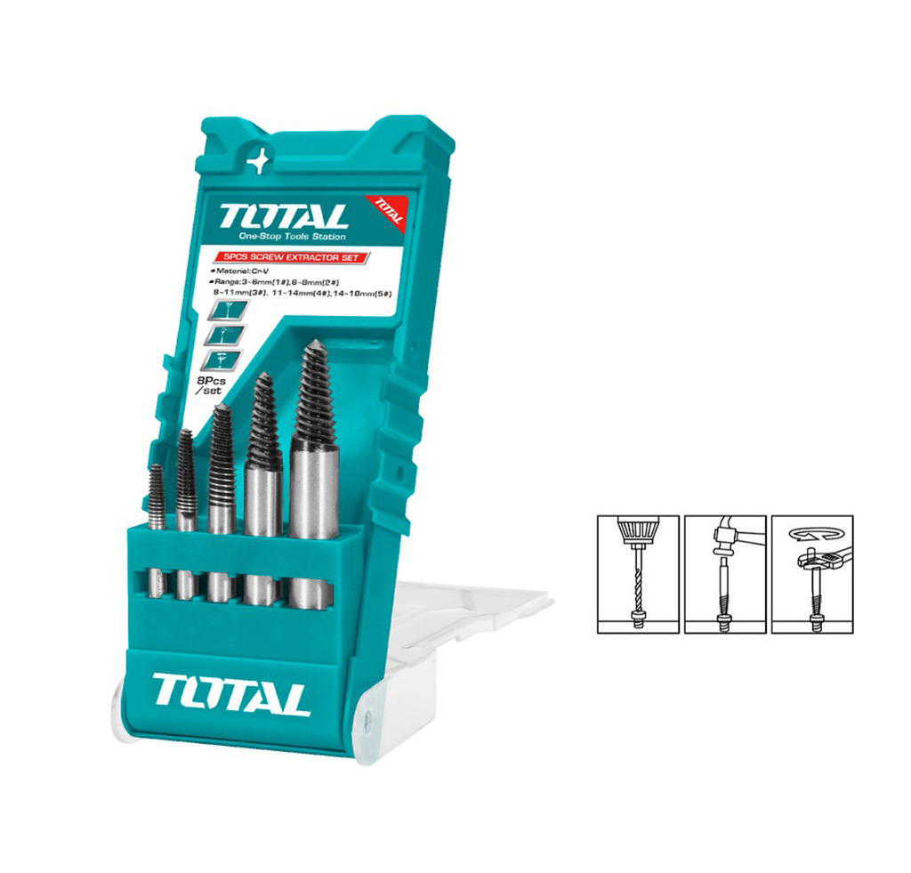 TOTAL SCREW EXTRACTOR SET TACSE0056