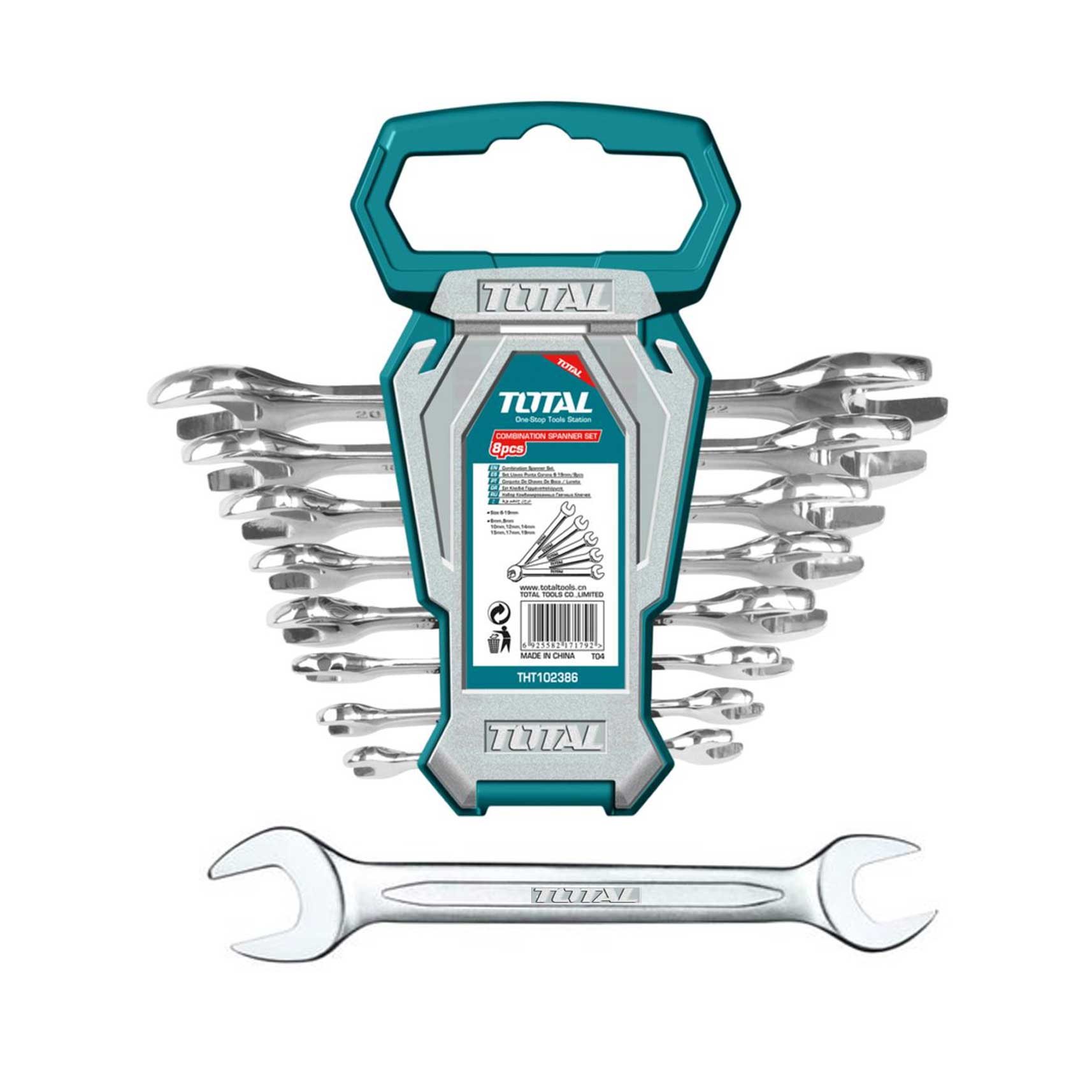 طقم مفتاح بلدي توتال، 6-22 مم، 8 قطع، THT102386
