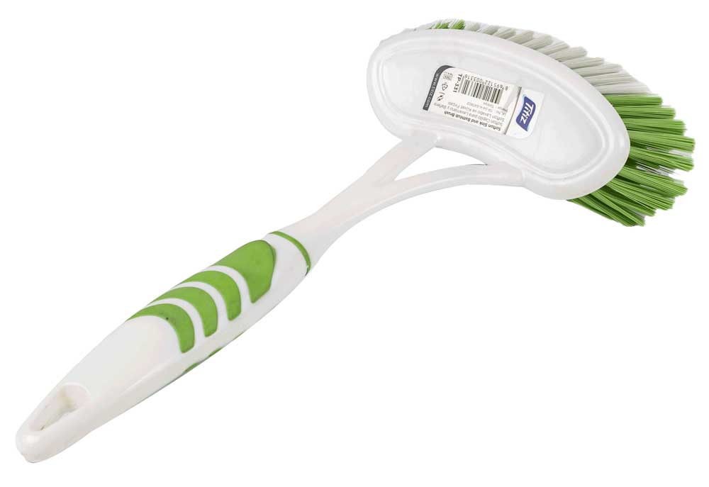 فرشاة تنظيف تواليت بلاستيك من تيتيز- أبيض و أخضر