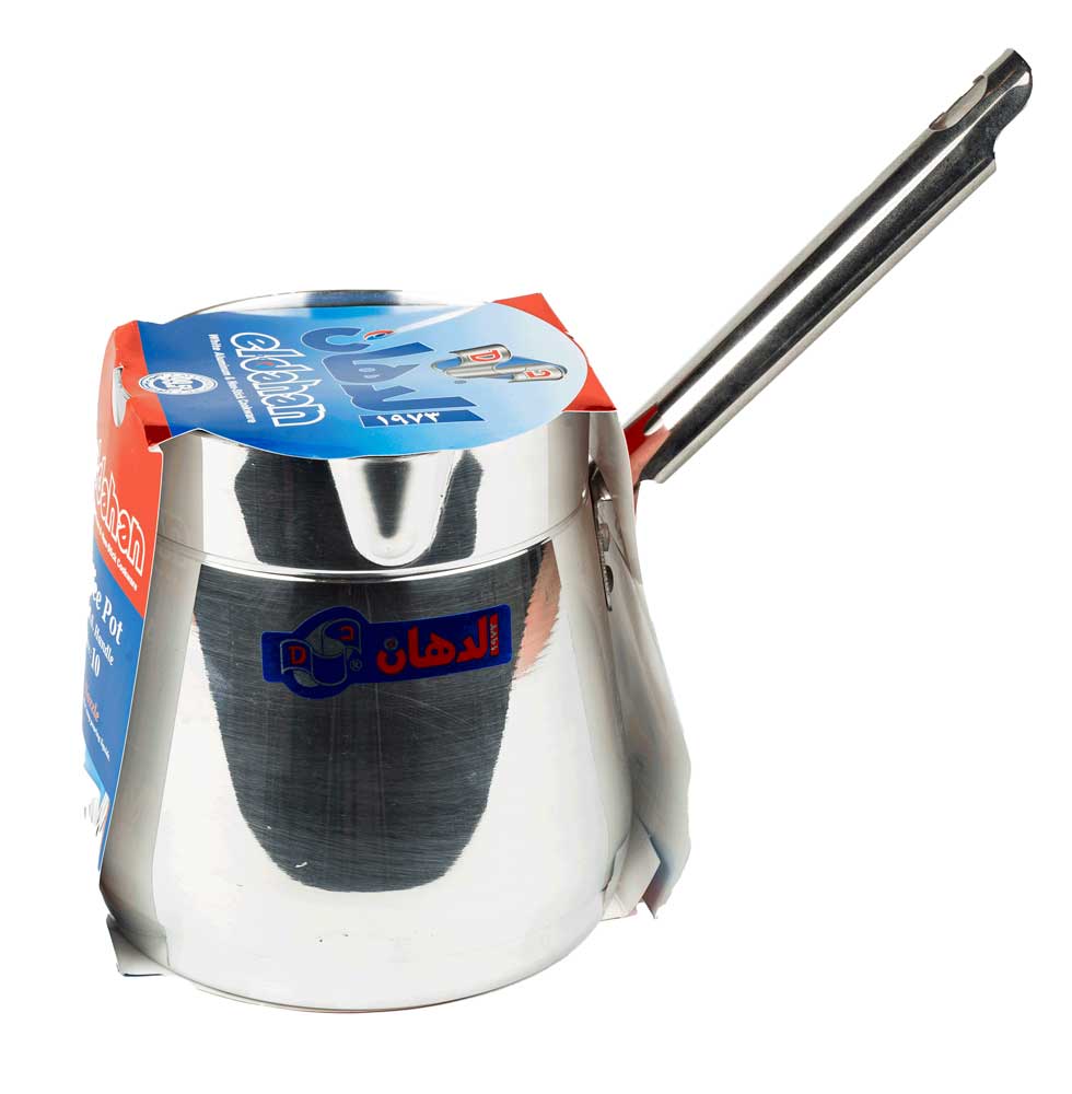 كنكة شاي ألمنيوم من الدهان بيد ستانلس مقاس 10 - سيلفر