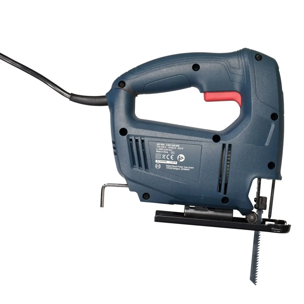 منشار اركت بوش، 450 وات، 18 مم،تصميم مدمج مع أقل مستوى من الاهتزاز، GST 650 PROFESSIONAL