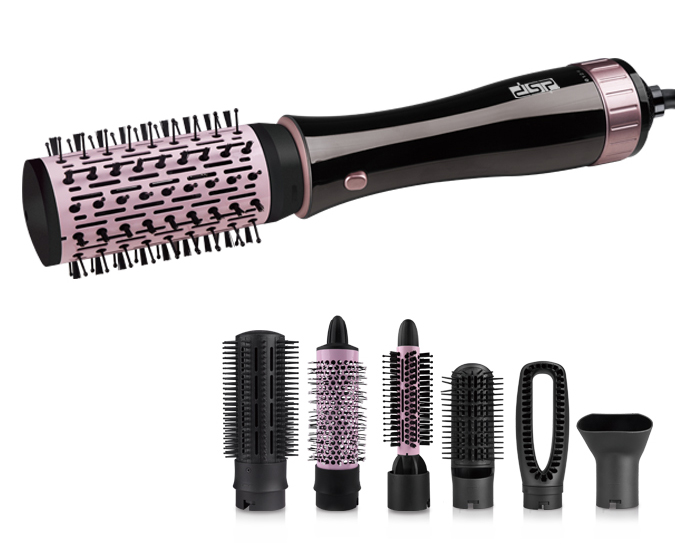 مجموعة سشوار ومصفف شعر دي إس بي، أسود 50020