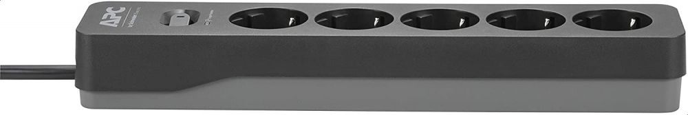 مشترك بخمسة مخارج بخاصية الحماية من التيار الكهربائي المفاجئ اسنشيال من أيه بي سي ، 230 فولت، اسود ،PME5B-GR