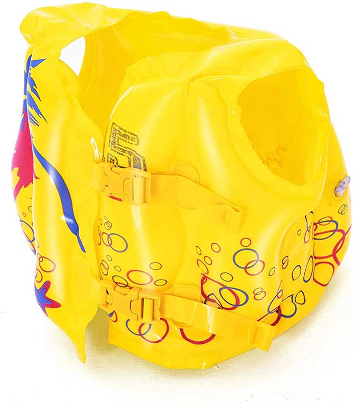 فيست للسباحة بست واي، قابل للنفخ، بطبعة تروبيكال، أصفر 32069