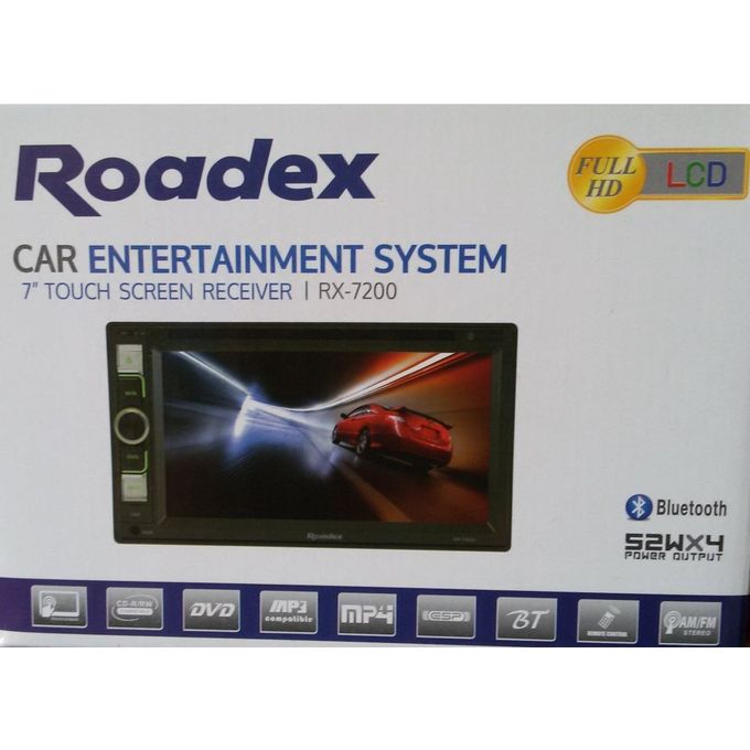 كاسيت شاشة للسيارة من روديكس إل سي دي، منفذ يو إس بي وبلوتوث، أسود RX.7200.00