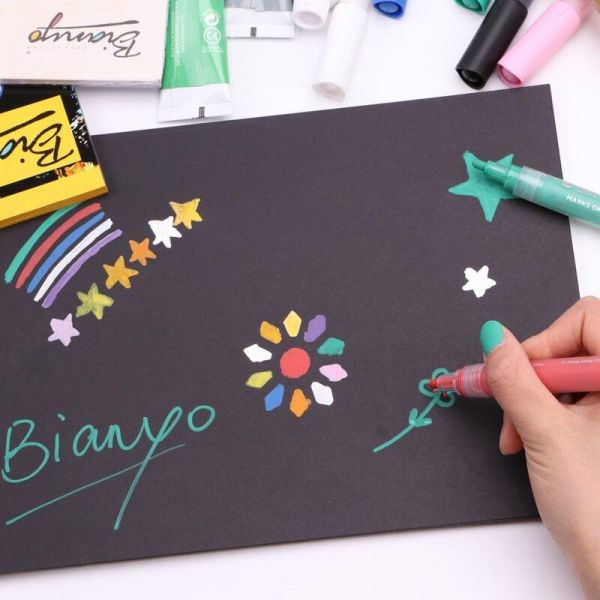 اسكتش رسم  بيانو، مقاس A4 إيه 5 ، 25 ورقة، ورق  أسود، تصميم ملون