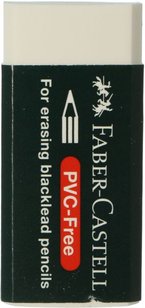 أستيكة فابر كاستل، مستطيلة، قطعة واحدة، خالية من مادة PVC، أبيض