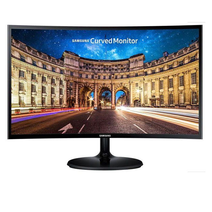 شاشة كمبيوتر منحنية سامسونج، LED، مقاس 24 بوصة، VA، فل اتش دي، 60 هرتز، أسود، C24F390FHM