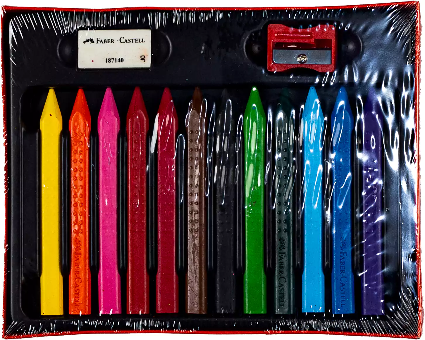 مجموعة ألوان شمع كبيرة من فابر كاستل، 12 لون، ألوان قابلة للمسح،  ألوان متعددة 122912