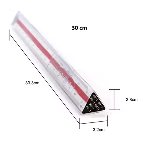 مسطرة سكيل هندسي مقاسات مختلفة من  ديلى، شفافة اللون 8930