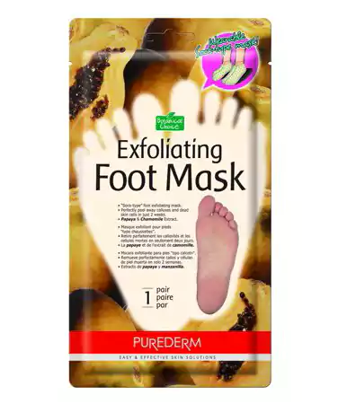 ماسك تقشير القدم  بيورديرم لتقشير وازاله الجلد الميت بالقدم .
