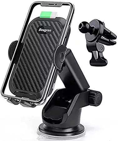 شاحن سيارة لاسلكي Beagren 2021 ، شحن سريع 15W Qi