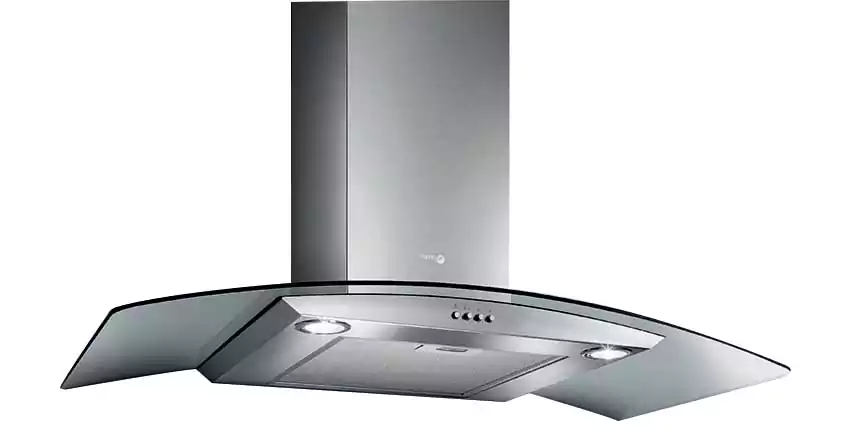 شفاط بلت ان تربو إير هرمي ديكوريتف منحني، 90 سم، 3 سرعات، سيلفر، IX-A-90-SS-LX-PB