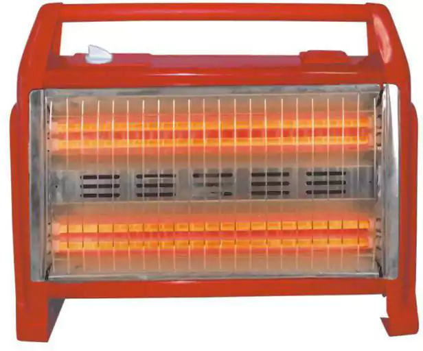 Media Tech Quartz Halogen Heater, 4 Candles, 1600 Watt, Red, MT-RH10