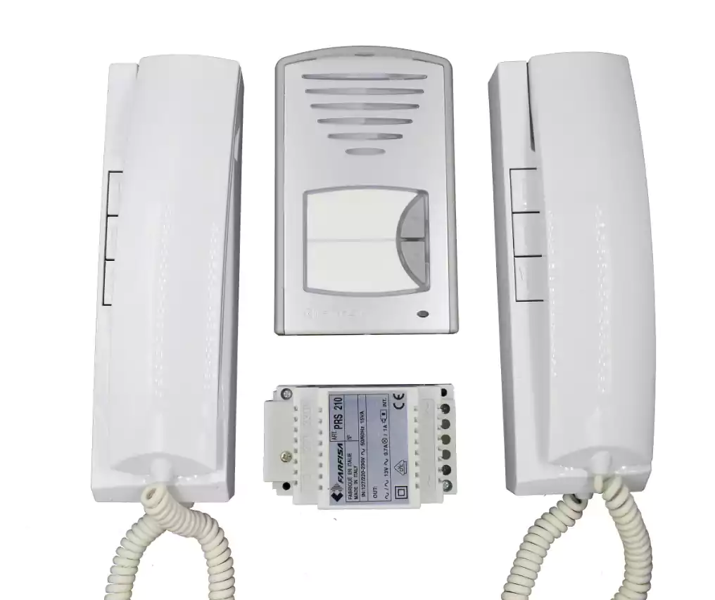 انتركم فارفيزا، 2 خط صوتي، 2 تليفون باب، أبيض