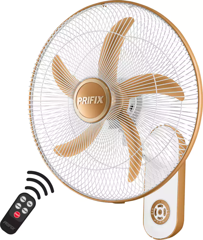 مروحة حائط برفكس هاواي، 18 بوصة، ريموت كنترول، ذهبي، WFH-181