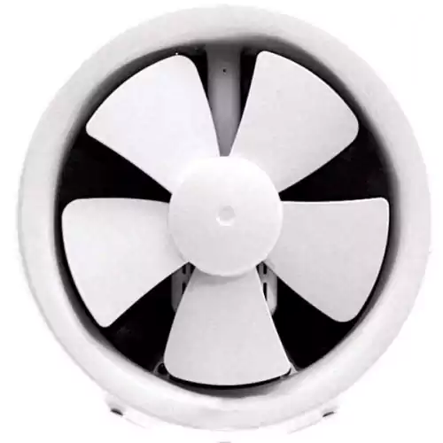 شفاط حمام زجاج يونيفرسال، 20 سم، أبيض، EFG20