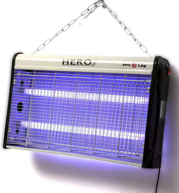 صاعق حشرات هيرو نوفا، 60 سم، 3000 فولت، أسود × أبيض