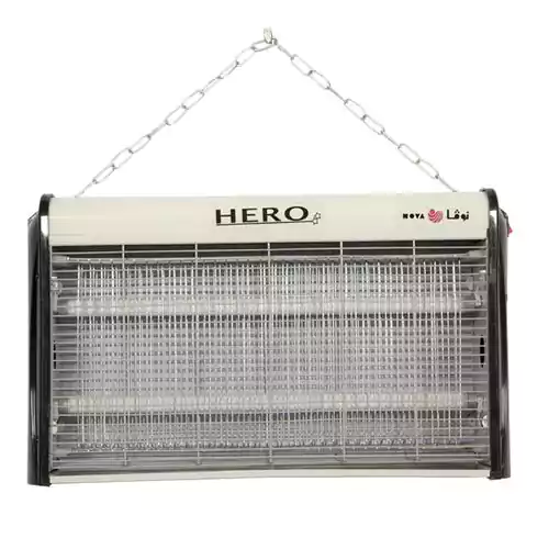 صاعق حشرات هيرو نوفا، 60 سم، 3000 فولت، أسود × أبيض