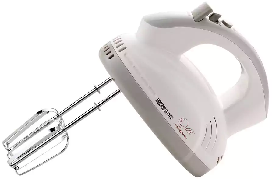 مضرب بيض بلاك أند وايت، 280 وات، 5 سرعات، أبيض، SR.2100