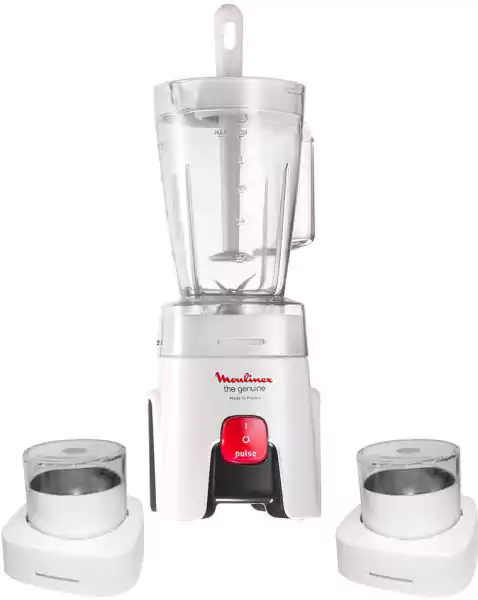 خلاط كهربائي مولينكس 500 وات  ، 1.5 لتر، 2 مطحنة، أبيض، LM242B25