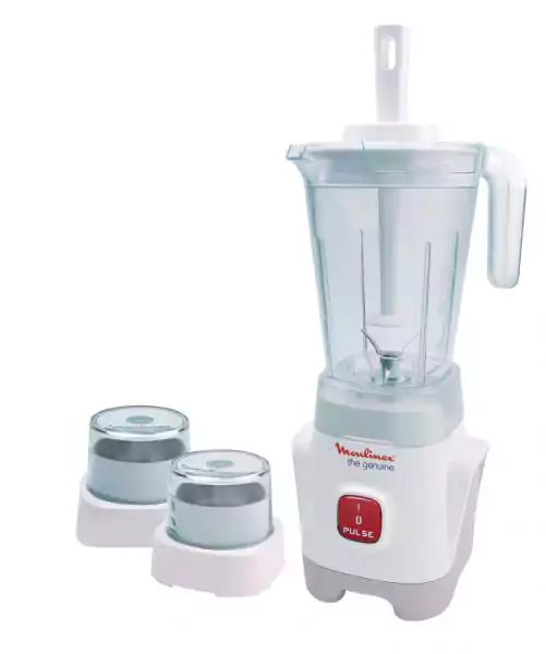 خلاط كهربائي مولينكس، 400 وات، 1.25 لتر، مطحنة+ مبشرة، أبيض LM2421 EG