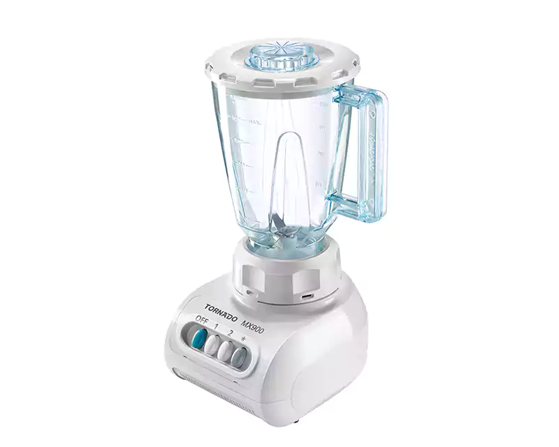 خلاط كهربائي تورنيدو، 250 وات، 1.5 لتر،2 مطحنة، أبيض، MX900-2