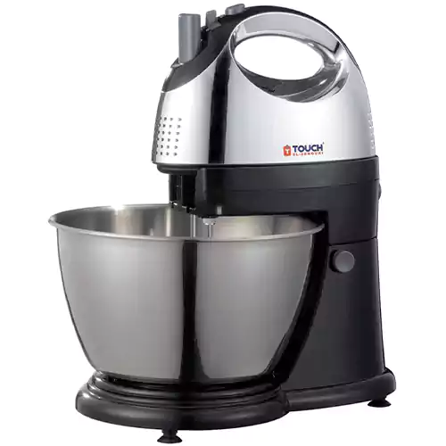 مضرب بيض بالعجان تاتش الزنوكي سبيد، 400 وات، 4 لتر، 5 سرعات، أسود x رمادي، TOUCH-40509