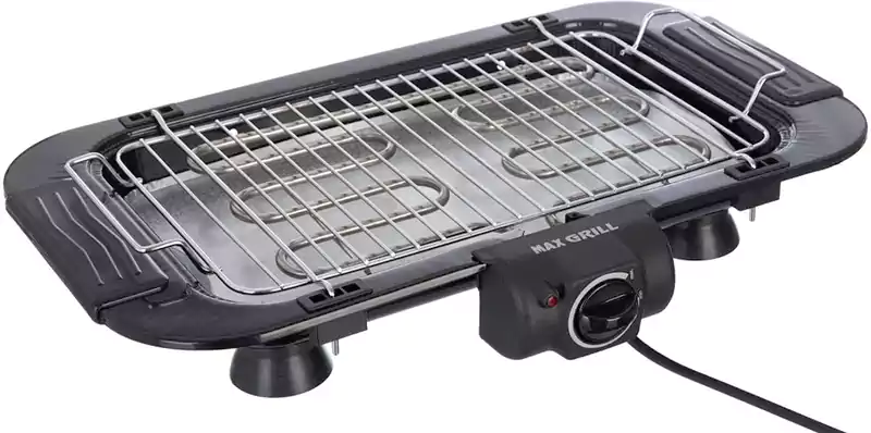 شواية كهربائية ماكس جريل، ترموستات، 2000 وات، أسود، MAR-200T