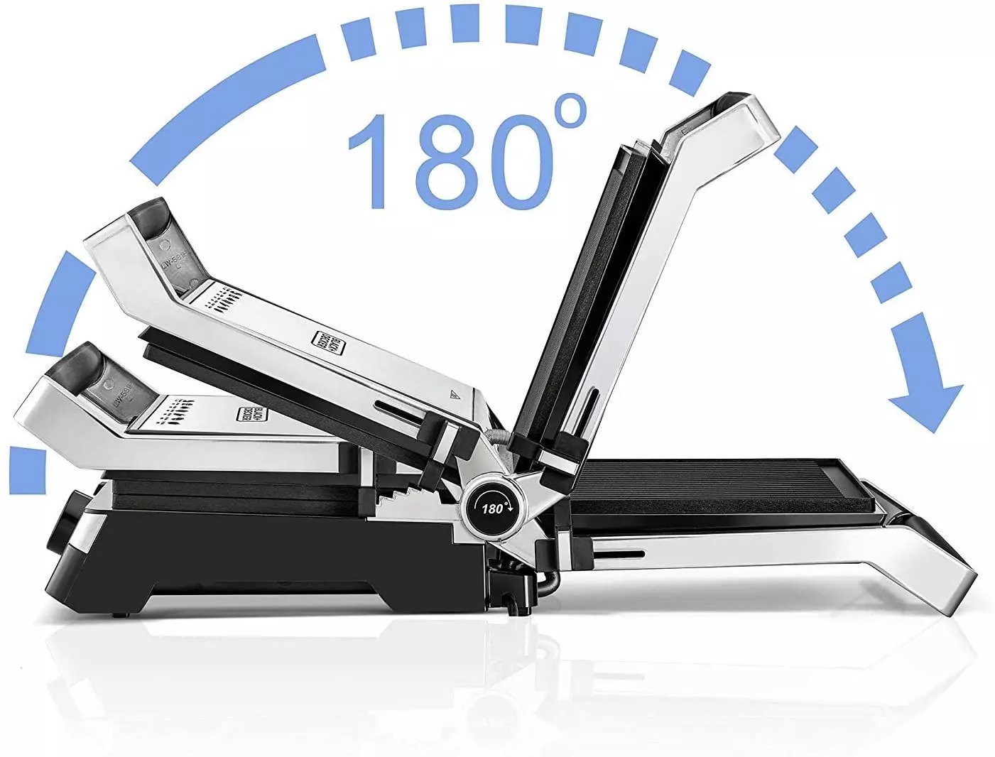 شواية كهربائية بلاك أند ديكر، 2000 وات، أسود، استانلس، CG2000