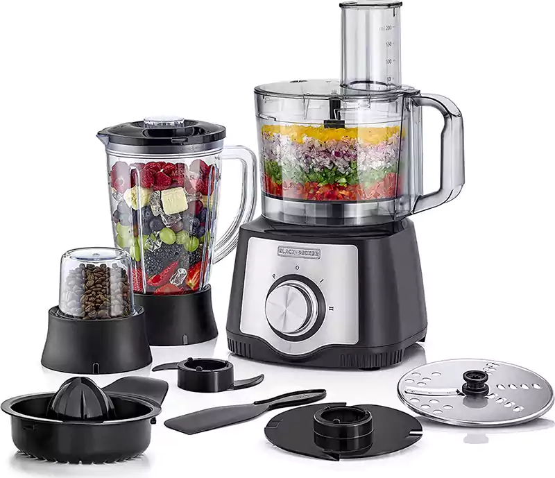 محضر طعام بلاك اند ديكر، 600 وات، 28 وظيفة، أسود، FX650