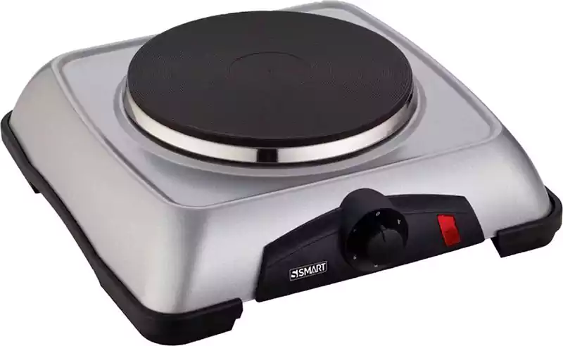 بوتاجاز مسطح كهرباء سمارت، 1 عين، 1000 وات، أسود وفضي، SHP010T