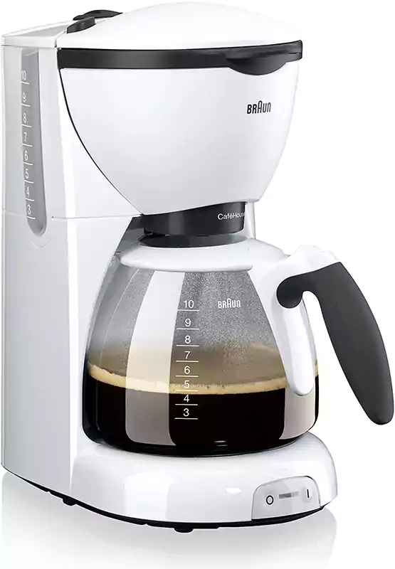 Braun American Coffee Maker, 1000 Watt, White, KF520